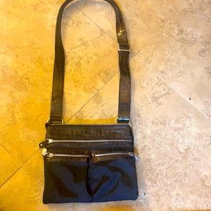 Brighton black nylon crossbody bag